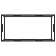 Vidaxl Konferenčný stolík, čierny, tvrdené sklo 100x50x35 cm
