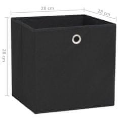 Vidaxl Úložné boxy 10 ks, netkaná textília 28x28x28 cm, čierne