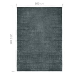 Vidaxl Koberec skladací a prateľný sivý 160x230 cm polyester