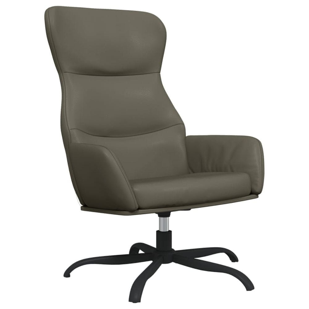 Vidaxl Relaxačné stolička sivá umelá koža