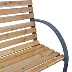 Petromila vidaXL Záhradná lavička 120 cm, drevo a železo