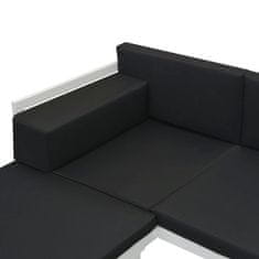Petromila vidaXL 5-dielna záhradná sedacia súprava textilén a hliník čierna