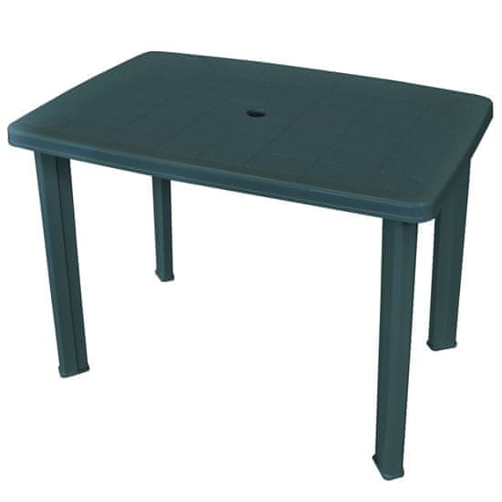 Petromila vidaXL Záhradný stôl, zelený 101x68x72 cm, plast