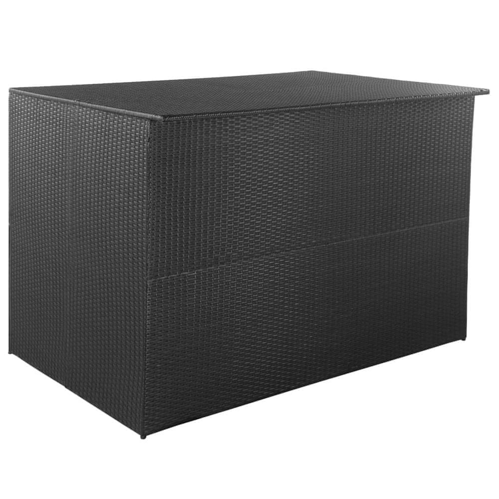 Petromila vidaXL Záhradný úložný box čierny 150x100x100 cm polyratanový