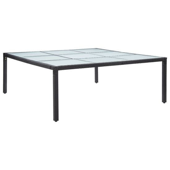 Vidaxl Záhradný jedálenský stôl 200x200x74 cm polyratanový