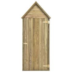 Vidaxl Záhradný prístrešok na náradie s dverami 77x28x178 cm impregnované borovicové drevo