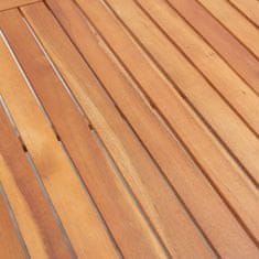 Vidaxl Záhradný stôl, sivý 200x200x74 cm, polyratan a akáciové drevo