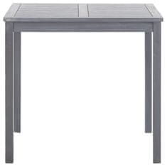 Petromila vidaXL Záhradný stôl, sivý 80x80x74 cm, akáciový masív