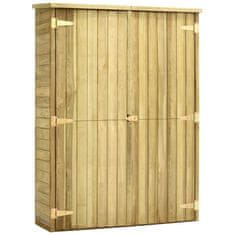 Vidaxl Záhradná kôlňa na náradie 123x50x171 cm impregnované borovicové drevo