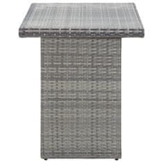 Vidaxl Záhradný stôl, antracitový 110x60x67 cm, polyratan