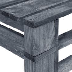Petromila vidaXL Záhradná lavička z paliet, drevo, sivá