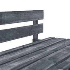 Petromila vidaXL Záhradná lavička z paliet, drevo, sivá