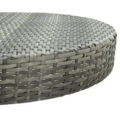 Petromila vidaXL Záhradný stolík sivý 75,5x106 cm polyratanový