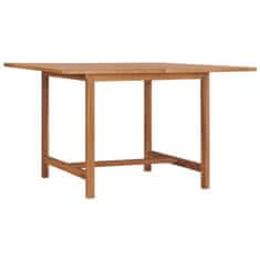 Vidaxl Záhradný stôl 120x120x75 cm, tíkový masív