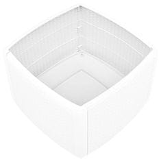 Vidaxl Príručný stolík, biely 54x54x36,5 cm, plast