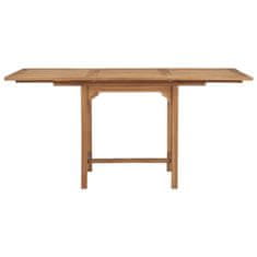 Vidaxl Rozťahovací záhradný stôl (110-160)x80x75 cm, tíkový masív