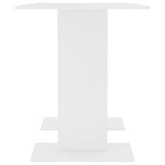 Vidaxl Jedálenský stôl biely 110x60x75 cm drevotrieska