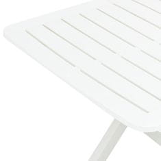 Petromila vidaXL Skladací záhradný stôl biely 79x72x70 cm plastový