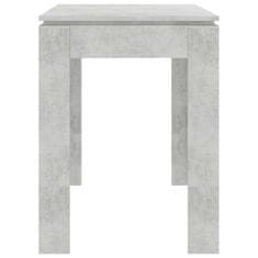 Vidaxl Jedálenský stôl, betónovo sivý 120x60x76 cm, drevotrieska