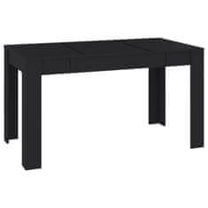 Petromila vidaXL Jedálenský stôl čierny 140x74,5x76 cm drevotrieska