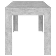 Vidaxl Jedálenský stôl betónovo-sivý 140x74,5x76 cm drevotrieska