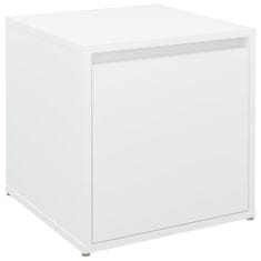 Vidaxl Box so zásuvkami biely 40,5x40x40 cm spracované drevo