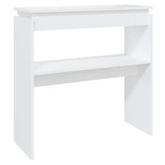 Vidaxl Konzolový stolík biely 80x30x80 cm drevotrieska