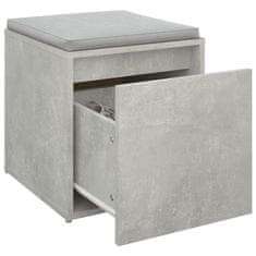Vidaxl Box so zásuvkami betónovo sivý 40,5x40x40 cm spracované drevo