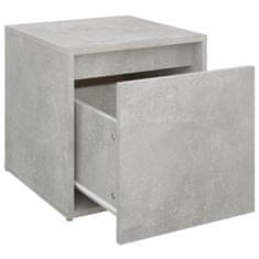 Vidaxl Box so zásuvkami betónovo sivý 40,5x40x40 cm spracované drevo