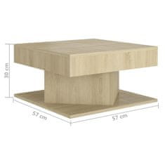 Vidaxl Konferenčný stolík dub sonoma 57x57x30 cm drevotrieska