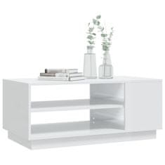 Petromila vidaXL Konferenčný stolík lesklý biely 102x55x43 cm drevotrieska