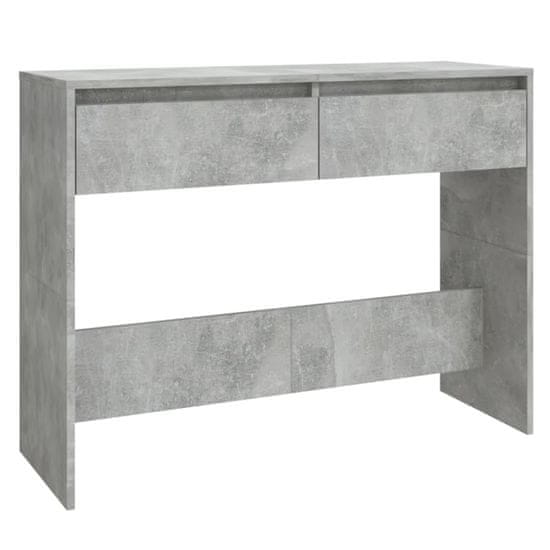 Vidaxl Konzolový stolík betónovo-sivý 100x35x76,5 cm drevotrieska