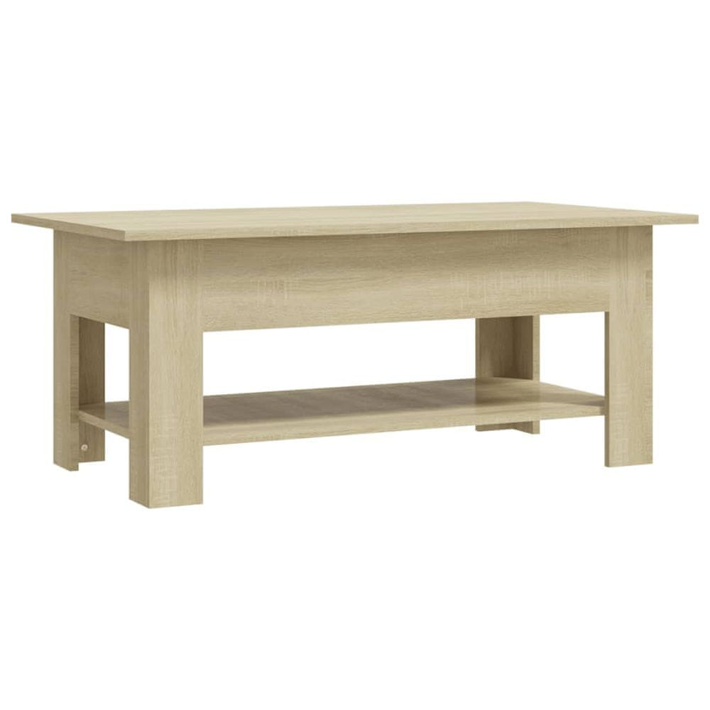 Vidaxl Konferenčný stolík hnedý dub sonoma 102x55x42 cm drevotrieska