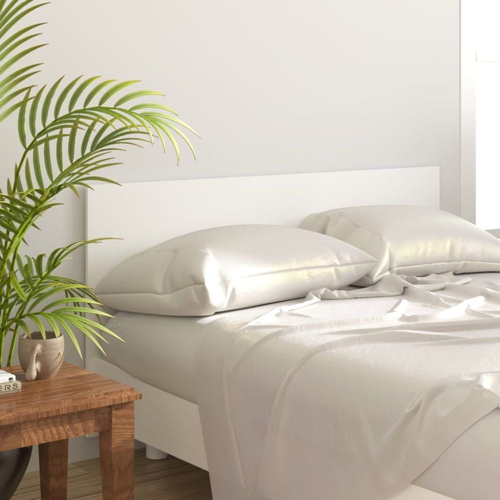 Vidaxl Čelo postele, biele, 160x1,5x80 cm, materiál na báze dreva