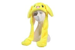 GADGET Plyšová čiapka s pohyblivými ušami - Žltý zajačik