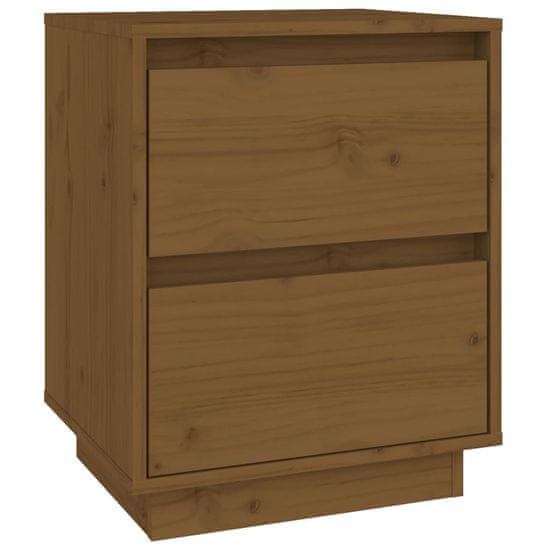 Vidaxl Nočný stolík medovo-hnedý 40x35x50 cm masívne borovicové drevo