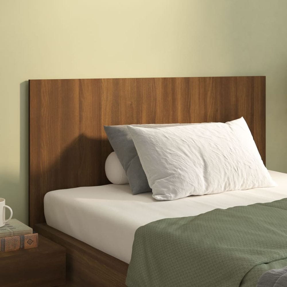 Vidaxl Čelo postele, hnedý dub, 120x1,5x80 cm