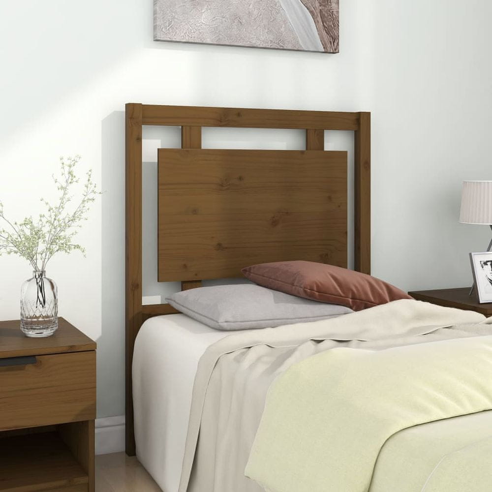 Vidaxl Čelo postele, medovo hnedé, 80,5x4x100 cm, masívna borovica
