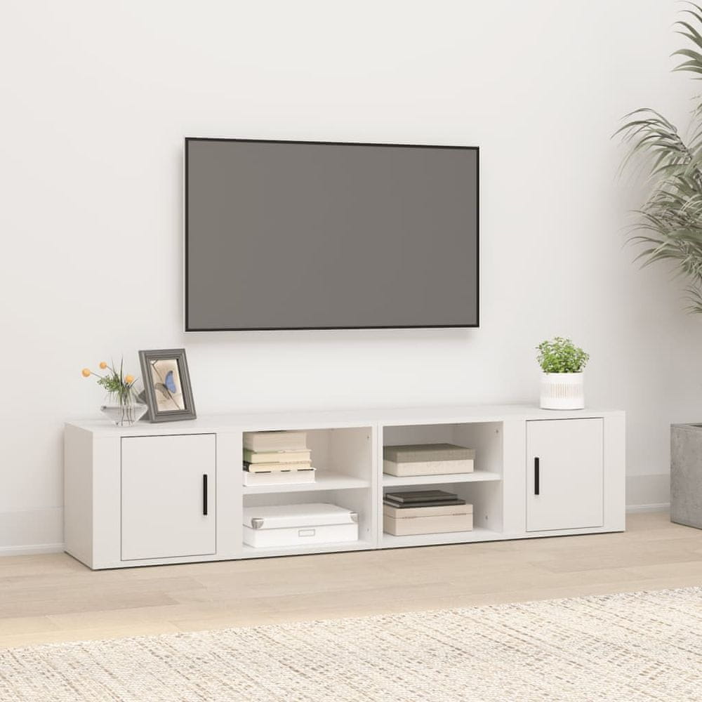 Vidaxl TV skrinky 2 ks biele 80x31,5x36 cm spracované drevo