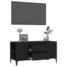 shumee TV skrinka čierna 102x44,5x50 cm spracované drevo