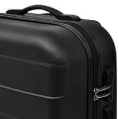 Vidaxl Sada troch čiernych cestovných kufrov na kolieskach