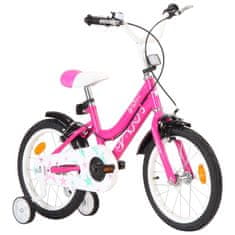 Vidaxl Detský bicykel 16 palcový čierny a ružový