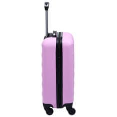 Vidaxl Cestovný kufor s tvrdým krytom ružový ABS