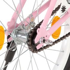 Vidaxl Detský bicykel s predným nosičom, 20-palcový, ružovo čierny