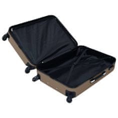 Petromila vidaXL Cestovný kufor s tvrdým krytom hnedý ABS
