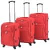 Sada 3 cestovných kufrov, červená