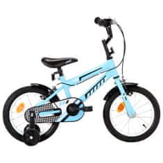 Vidaxl Detský bicykel 14 palcový čierny a modrý