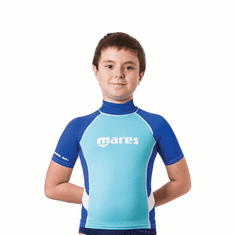 Mares Chlapčenské lycrové triko RASHGUARD JUNIOR, krátky rukáv modrá XL (12/13 rokov)