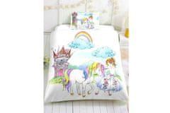 Unicorn 3-dielna posteľná súprava 135x200 cm - Jednorožec a princezná 