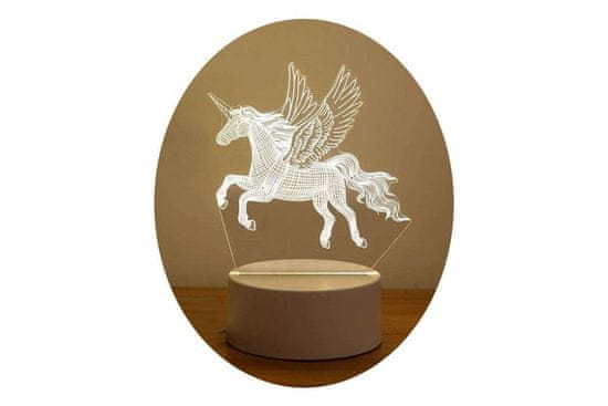 Unicorn Originálna 3D nočná lampa - Jednorožec